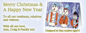 Christmas card by Sam Andrew aged 8
